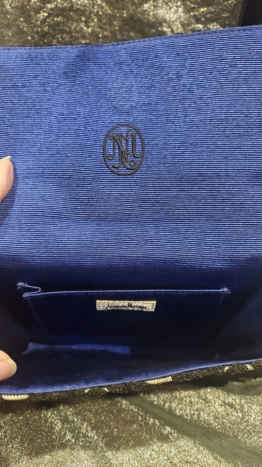 Vintage Black Lace Clutch Bag ~ NEIMAN MARCUS ~ Magnetic Closure ~ 8" x 6" - Image 3 of 4