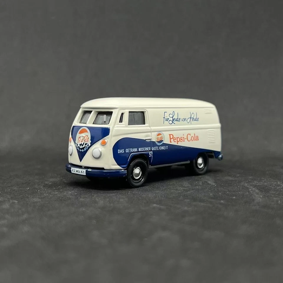 Réplica 1/64 del Volkswagen T1 Retro Blanco Furgoneta Aleación Modelo Juguete Colección Foto 3 de 4