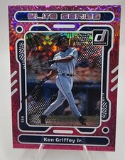 Ken Griffey Jr 2023 Donruss Elite Series Pink Fireworks Prizm Insert Mariners