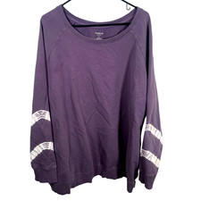 Torrid Everyday Fleece Crew Neck Pullover Womens 4 Plus Purple Tie Dye