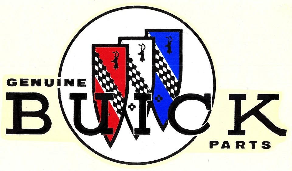 DE COLECCIÓN GENUINO BUICK CADILLAC PIEZAS CALCOMANÍA VENTANA VIDRIO DISTRIBUIDOR LOGOTIPO EMBLEMA NOS Foto 2 de 3