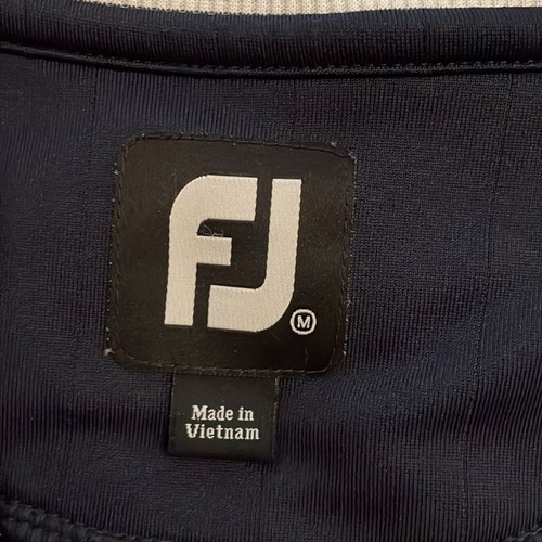 FootJoy Azul 1/4 Cremallera Pullover Top Chaqueta Para Hombre Talla Mediana Lakewood Club de Golf - Imagen 2 de 12