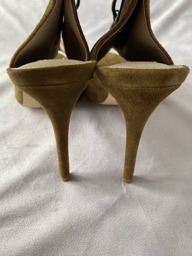 Steve Madden Brown Suede Peep Toe Stiletto Boots Size 8 - Picture 7 of 9
