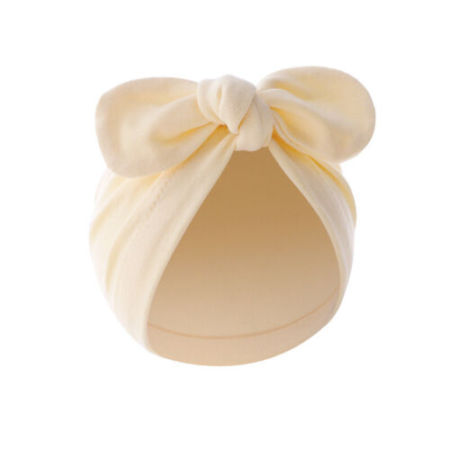 Infant Baby Kids Beanie Turban Hat Rabbit Ear Bow Knot Cap Newborn Head Wrap - Picture 15 of 23