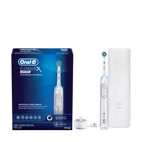 Cepillo de dientes eléctrico recargable Oral-B Genius X Limited y 1 cabezal de cepillo negro - Imagen 1 de 2