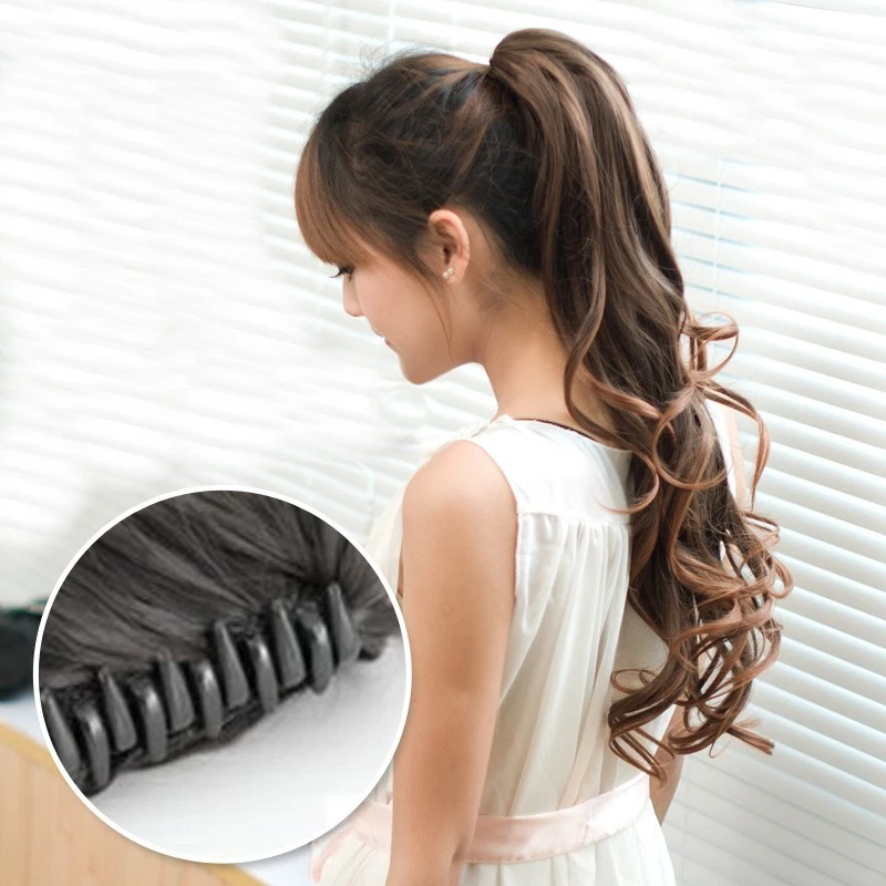 Haarverlängerung Zopf Pferdeschwanz Haarteil Haarverdichtung Butterfly Klammer  - Bild 2 von 3