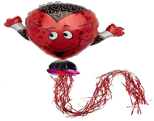 VALENTINES DAY HELIUM FOIL BALLOON - RED LOVE HEART BALLOONS ROMANTIC GIFT IDEA - Picture 16 of 19