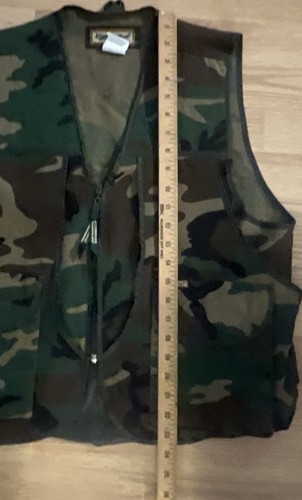 Camo Vest Mens Med Vintage Remington Outdoor Clothing Green Hunting Duck Fowl - Picture 5 of 7