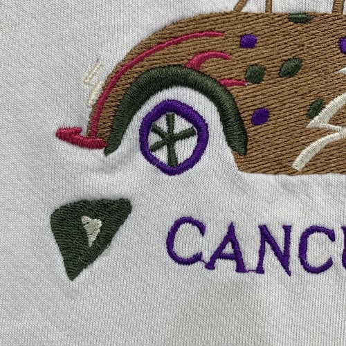 Vintage 90s 1/4 Zip Embroidered Sweatshirt Adult Size Small Cancun Mexico - Picture 5 of 21