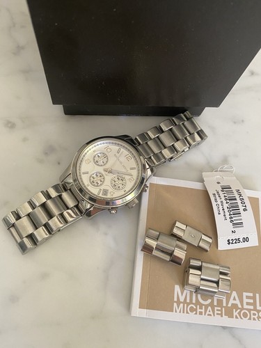 Michael Kors Runway MK5076 Midsize Chronograph Unisex Stainless Steel Watch - Afbeelding 2 van 7