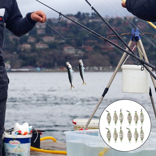 24 Pcs Luminous Bead Spring Bait Fishing Rig Holder Portable Cage - Picture 6 of 12