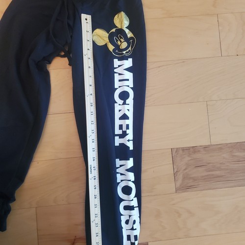 Disney Youth Black Sweatpants Golden Mickey Mouse Size (3-5) CH Inseam 23 - Picture 4 of 4