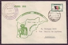 q9651/ Afghanistan Flag FDC Cover t/France 1954