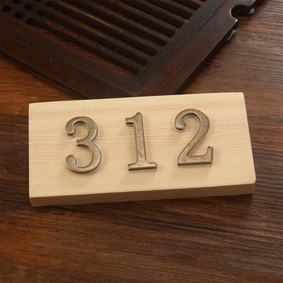 Bronze Color Door Number With Backing Adhesive House Apartment Door Number La-yq