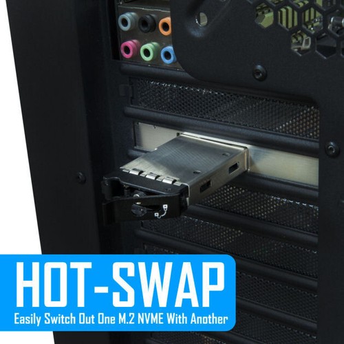Kingwin PCI-EXPRESS 3.0/4.0 M.2 NVMe Removable SSD ENCLOSURE , KW-101M2-BR - Picture 2 of 4