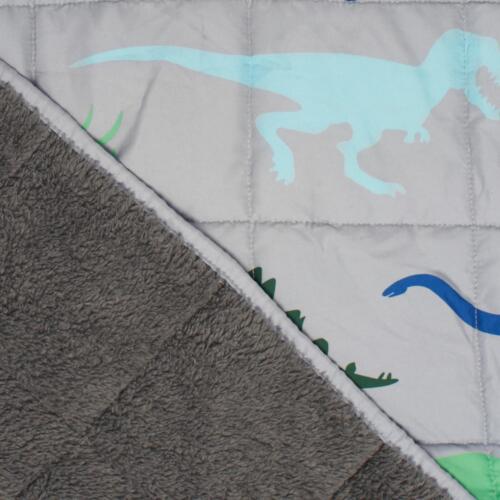 Weighted Blanket Kids Dino Sensory Sleep Therapy Anxiety Soft Teddy Fleece Throw - Picture 6 of 7