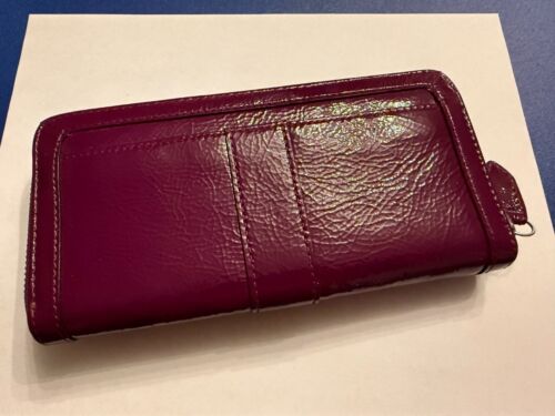 COACH Soho Patent Buckle Slim Envelope (Plum) - Picture 2 of 3