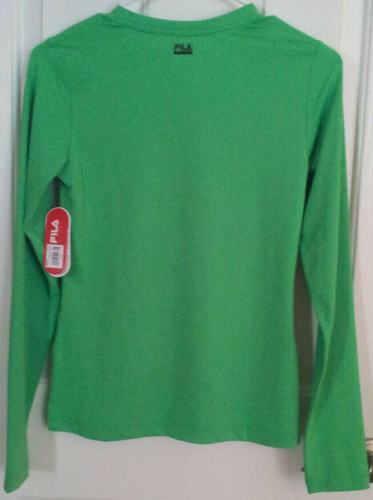 Fila Sport Tucan Green Long Sleeve Athletic Shirt Girls Size L(14) V-Neckline - Picture 3 of 9