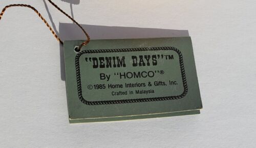 Vintage Home Interiors Homco Denim Days 1516 Halloween Fun Figuren 1985 Bauernhof - Bild 3 von 21