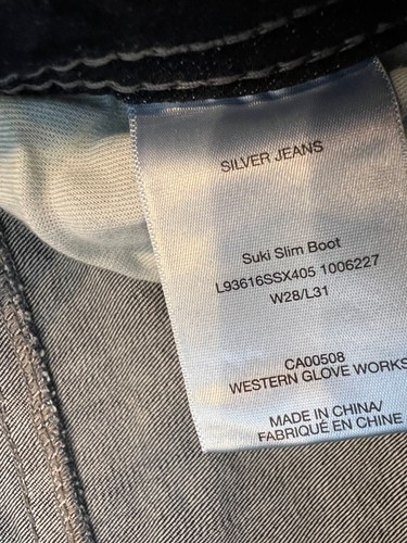 Silver Jeans Suki Mid Slim BootCut Boot Denim 28x31 Womens Western 28 x 31 - Picture 2 of 10
