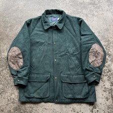 Vintage 70s 80s Pendleton Wool Heavy Barn Coat Mens Size XL Forest Green