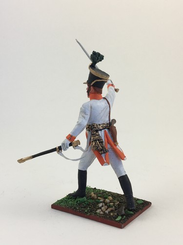 Figura de hojalata napoleónica pintada 1/30, oficial austriaco línea infantería VID SOLDADOS - Imagen 5 de 8