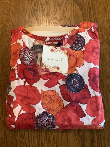 Simrans Ladies Red 3 piece trouser suit Small (UK 8 ) Chiffon Asian Stunning - Picture 3 of 15