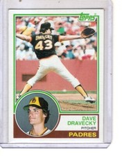 1983 Topps - #384 Dave Dravecky San Diego Padres baseball card 