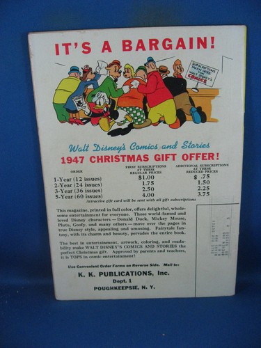 WALT DISNEY COMICS STORIES 88 F+ BARKS DELL 1948 PRIMER GLADSTONE GANDER - Imagen 2 de 2