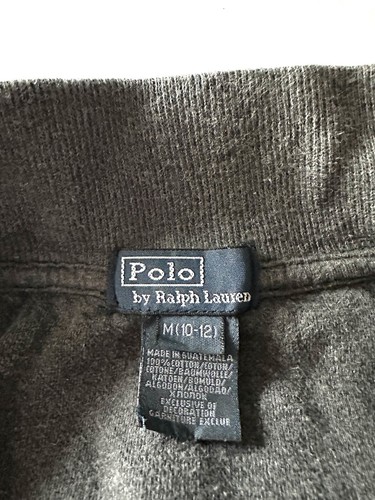 Polo Ralph Lauren Sweater Boys M 10-12 Gray green Pony Pullover 1/4 Zip - Picture 8 of 10