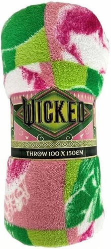 Wicked Glenda & Elphaba Coral Soft Fleece Polyester Blanket Wizard Oz Kids Girl - Picture 3 of 3