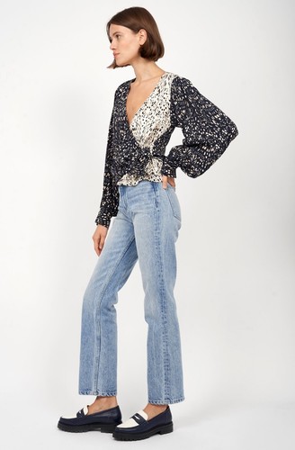 NWT $248 Joie Gio Wrap Blouse S - Picture 4 of 9