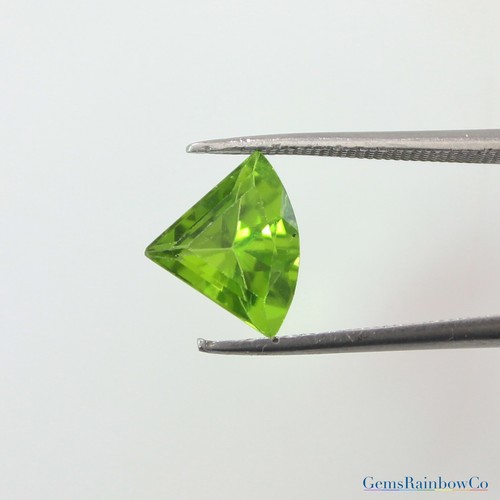 Natural Peridot Pie Shape 11x9mm Faceted Loose gemstone AAA Quality - Picture 5 of 8