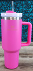 Stanley 40 Ounce Tumbler Hot Pink with Handle MODERN CLASSIC DRINKWARE