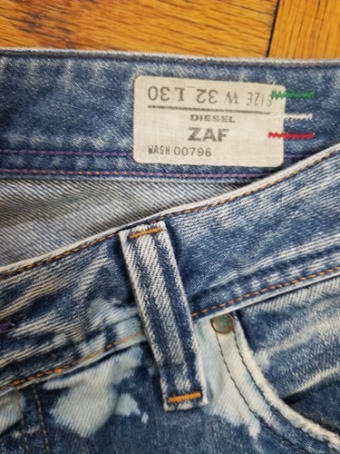 DIESEL ZAF 796 Flared Bootcut Vintage Jeans 32/30 tagged Made in Italy - Picture 7 of 17