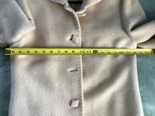 Chaqueta de lana de alpaca vintage JIZU FASHION para mujer - crema (beige) - talla M - Imagen 14 de 15