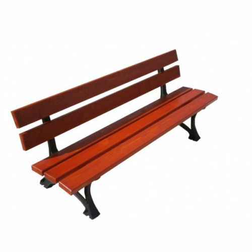 Schwere gartenbank parkbank Gusseisen massivholz Eiche 4cm - Bild 1 von 4