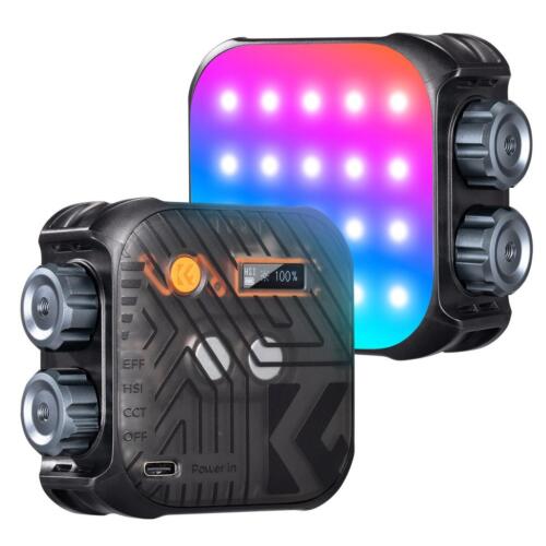 K&F CONCEPT RGB LED Video Light Full Color Panel 2500K to 9900K DSLR MILC Camera - Afbeelding 1 van 7