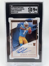 Quentin Johnston 2023 Impeccable Rookie Auto /35 Los Angeles Chargers