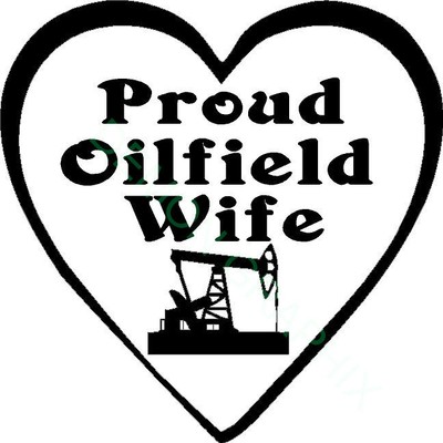 Download Proud Oilfield Wife With Pumpjack Vinyl Decal Sticker Heart Rig Hand Roughneck Ebay