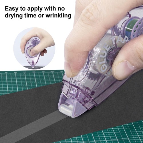 Glue Tape for Scrapbooking, Pack of 4 Scrapbook Tape, Double Sided Tape Roller - Picture 8 of 9