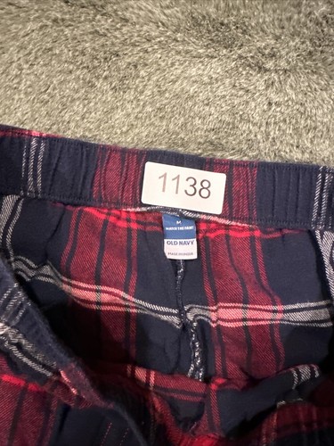 Pijama de mujer Old Navy a cuadros rojo y azul marino talla mediana - Imagen 5 de 8