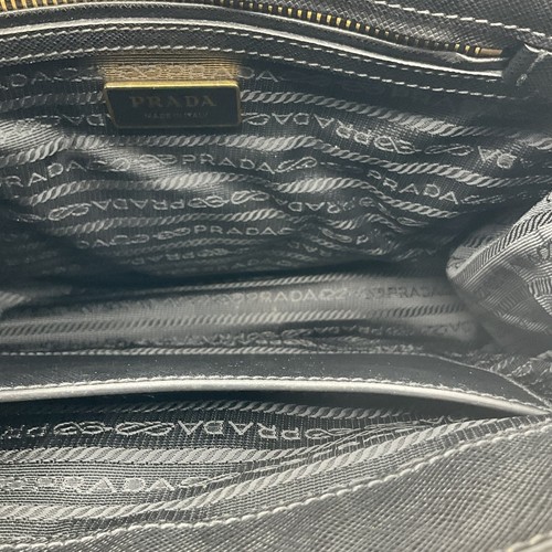 PRADA Saffiano Lux Metropolis Top-Handle Tote With Front Pocket Gold Hardware - Picture 14 of 17