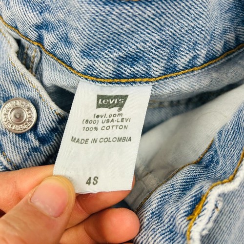Pantalones de mezclilla para mujer Levis 505 lavado claro mamá talla 4S 25x29 - Imagen 3 de 11