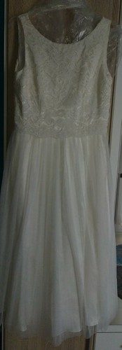 Vera Mont Größe 38 Brautkleid/Abendkleid cremefarben Oben Spitze - Bild 2 von 10