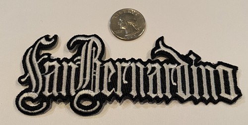 San Bernardino VINTAGE EMBROIDED Iron On Patch (WHITE ) 5"x 2” Beautiful!! - Picture 3 of 3