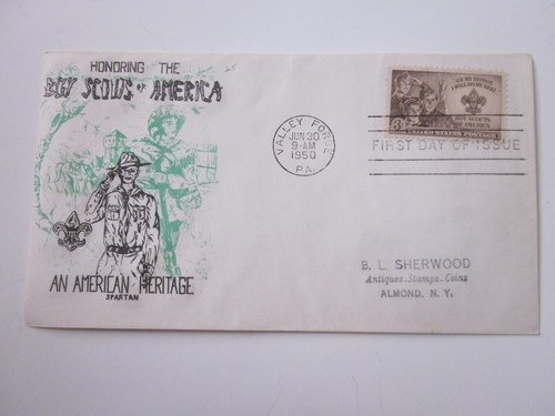 US COVER BOY SCOUT FDC SCOTT 995 SPARTAN CACHET HONORING THE BOY SCOUT - 第 1/3 張圖片