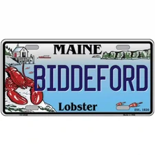Biddeford Maine Lobster Metal Sign