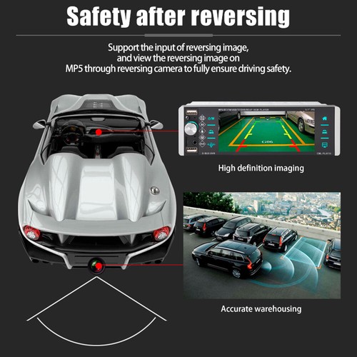 Car Radio Stereo 1 DIN Touchscreen CarplayAndroid Auto Bluetooth USB +MIC Camera - Picture 10 of 16
