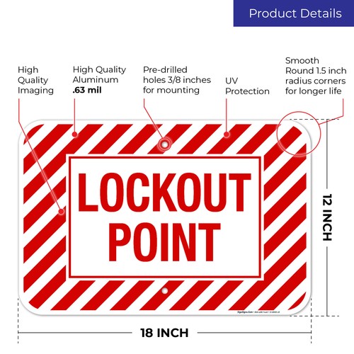 Lockout Point Sign, - Picture 20 of 79